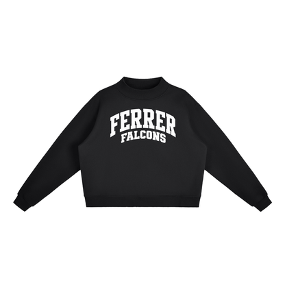 Basic 2 White St Vincent Ferrer Essential Fleece Mock-Neck Crew Sweatshirt (printed)