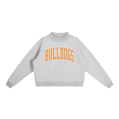 Essential Fleece Mock-Neck Crew Sweatshirt