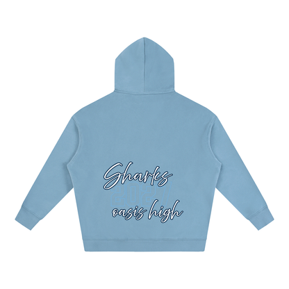 Cursive Front Oasis Oversize Fleeced Hoodie