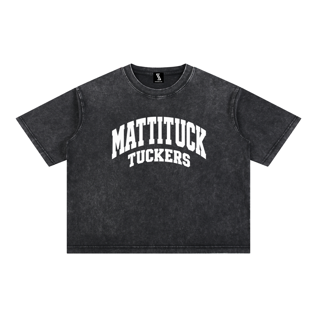 Basic 2 White Mattituck Mineral Wash Boxy Cotton T-Shirt