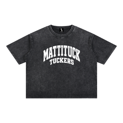 Basic 2 White Mattituck Mineral Wash Boxy Cotton T-Shirt
