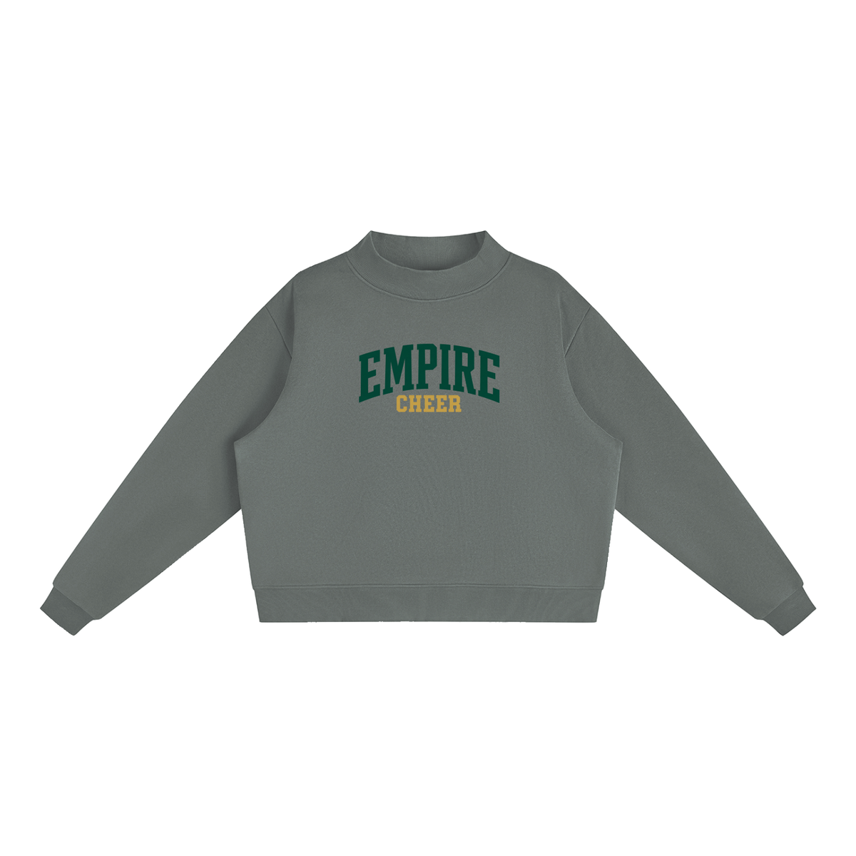 Basic 1 Empire Essential Fleece Mock-Neck Crew Sweatshirt (printed)