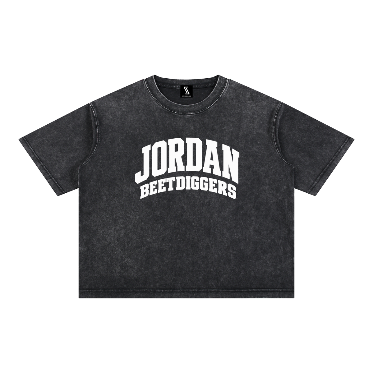 Basic 2 White Jordan Mineral Wash Boxy Cotton T-Shirt