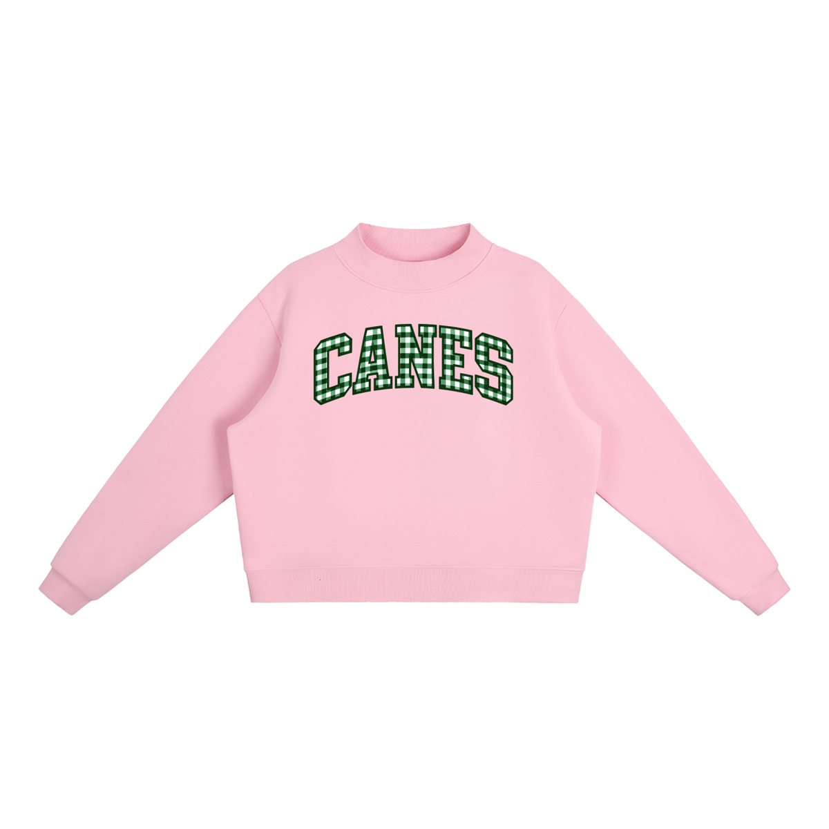 Gingham Westhampton Essential Fleece Mock-Neck Crew Sweatshirt