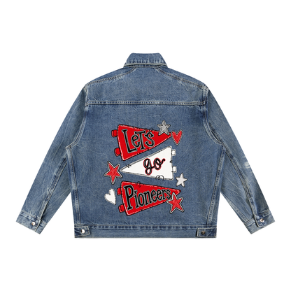 Lets Go Artesia Vintage Wash Zip Up Denim Jacket