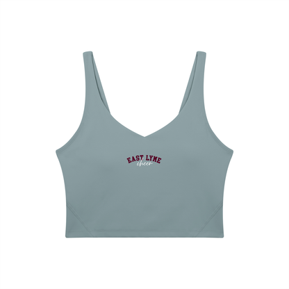 Cursive East Lyme Women's V-Neck Yoga Sports Bra