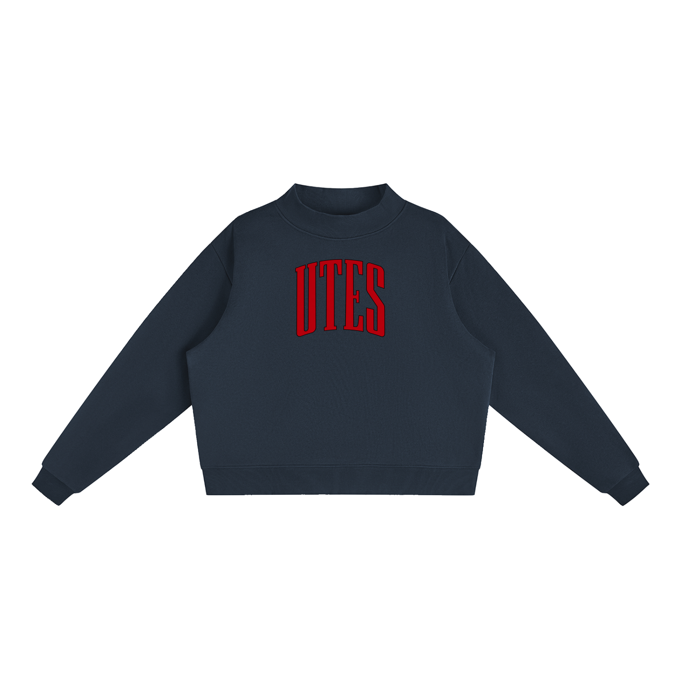 Varsity Utes Essential Fleece Mock-Neck Crew Sweatshirt