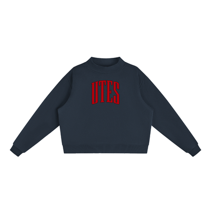 Varsity Utes Essential Fleece Mock-Neck Crew Sweatshirt