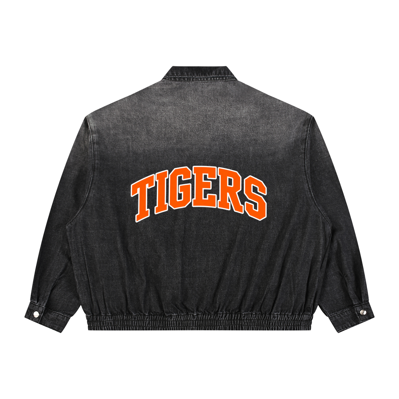 Unisex Vintage Wash Full-Zip Denim Jacket