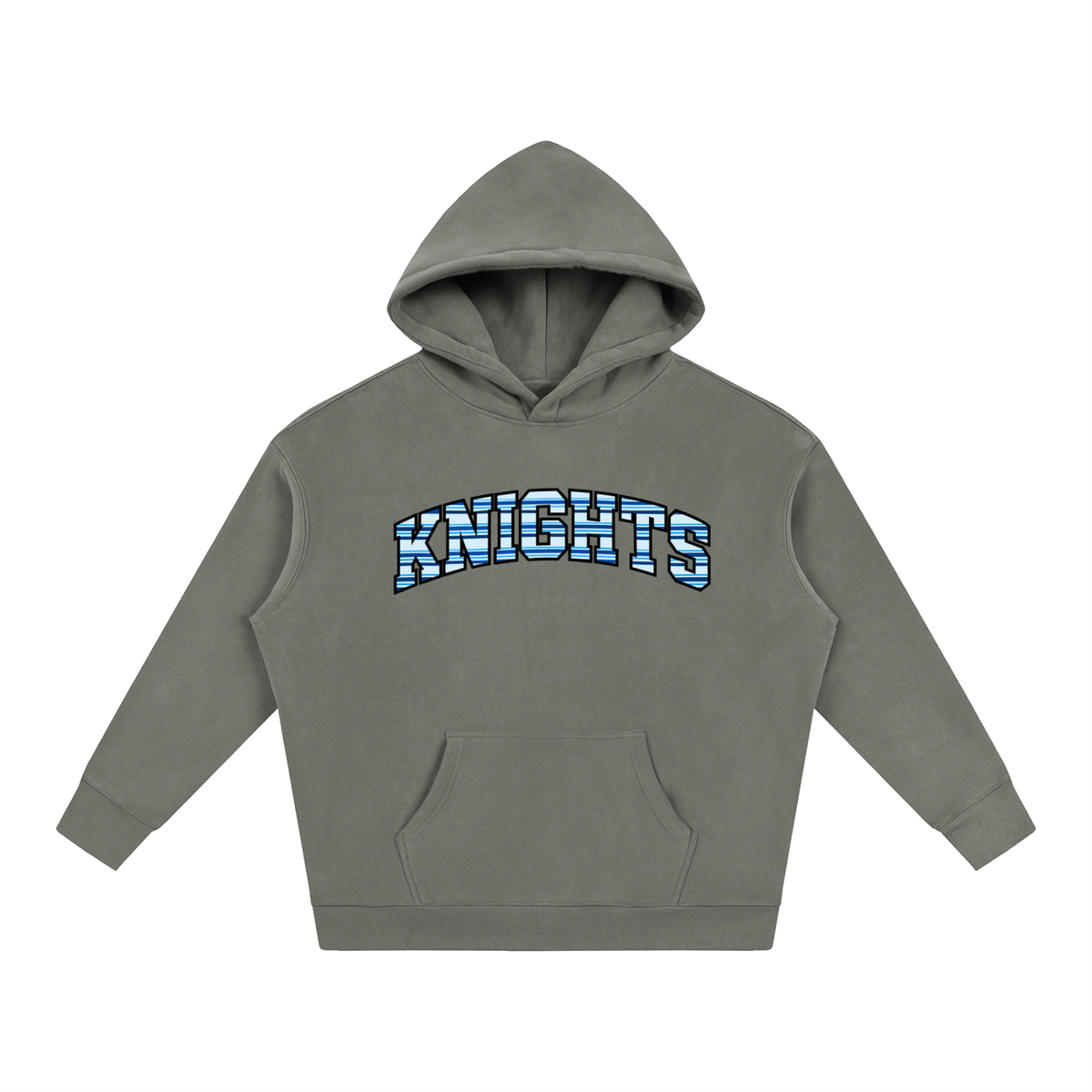 Striped Knights Oversize Fleeced Hoodie