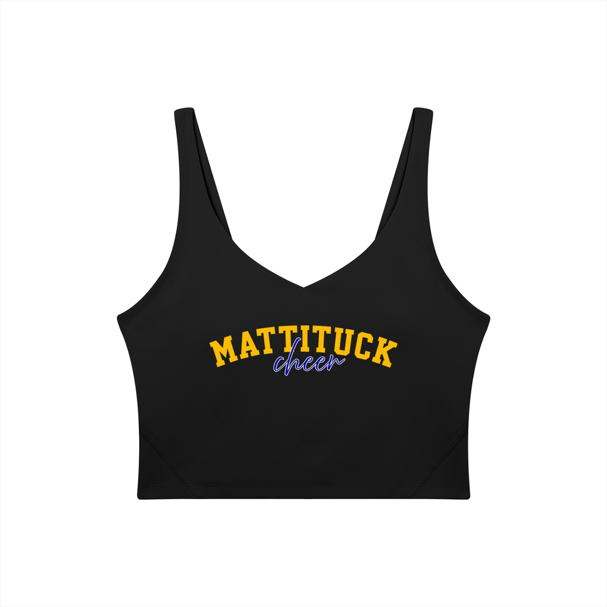 Cursive Mattituck Women's V-Neck Yoga Sports Bra