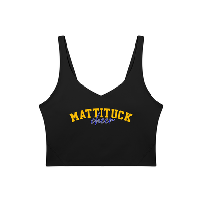 Cursive Mattituck Women's V-Neck Yoga Sports Bra