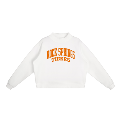 Essential Fleece Mock-Neck Crew Sweatshirt