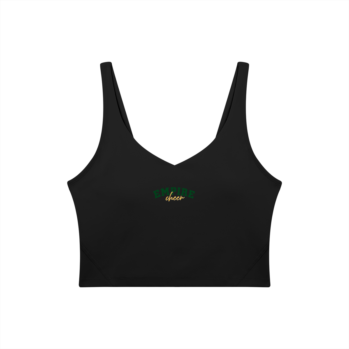 Cursive Empire Women's V-Neck Yoga Sports Bra