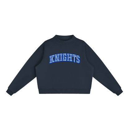 Gingham Nolensville Essential Fleece Mock-Neck Crew Sweatshirt (printed)