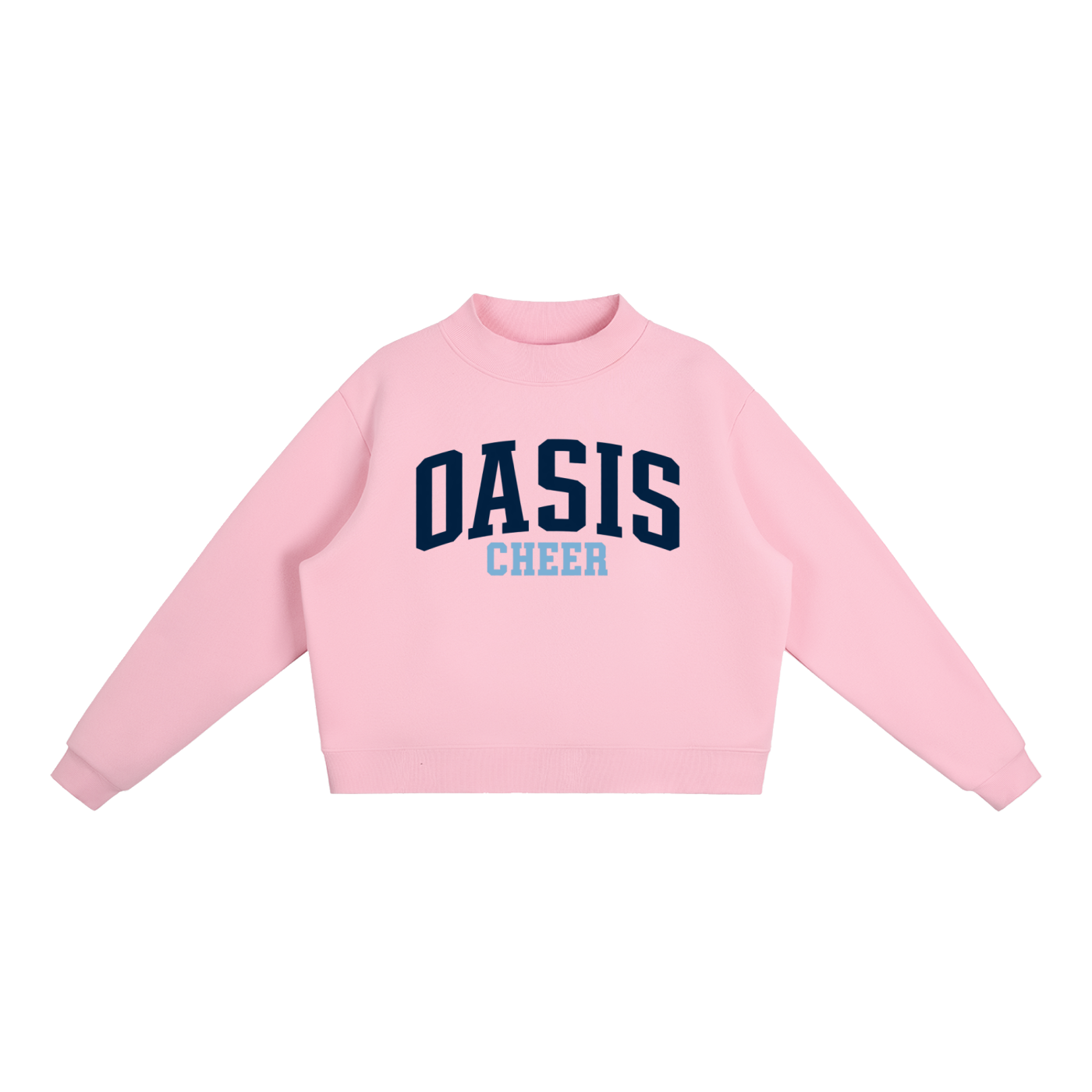Basic 1 Oasis Essential Fleece Mock-Neck Crew Sweatshirt
