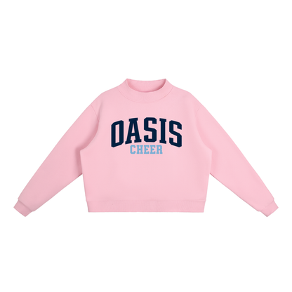 Basic 1 Oasis Essential Fleece Mock-Neck Crew Sweatshirt