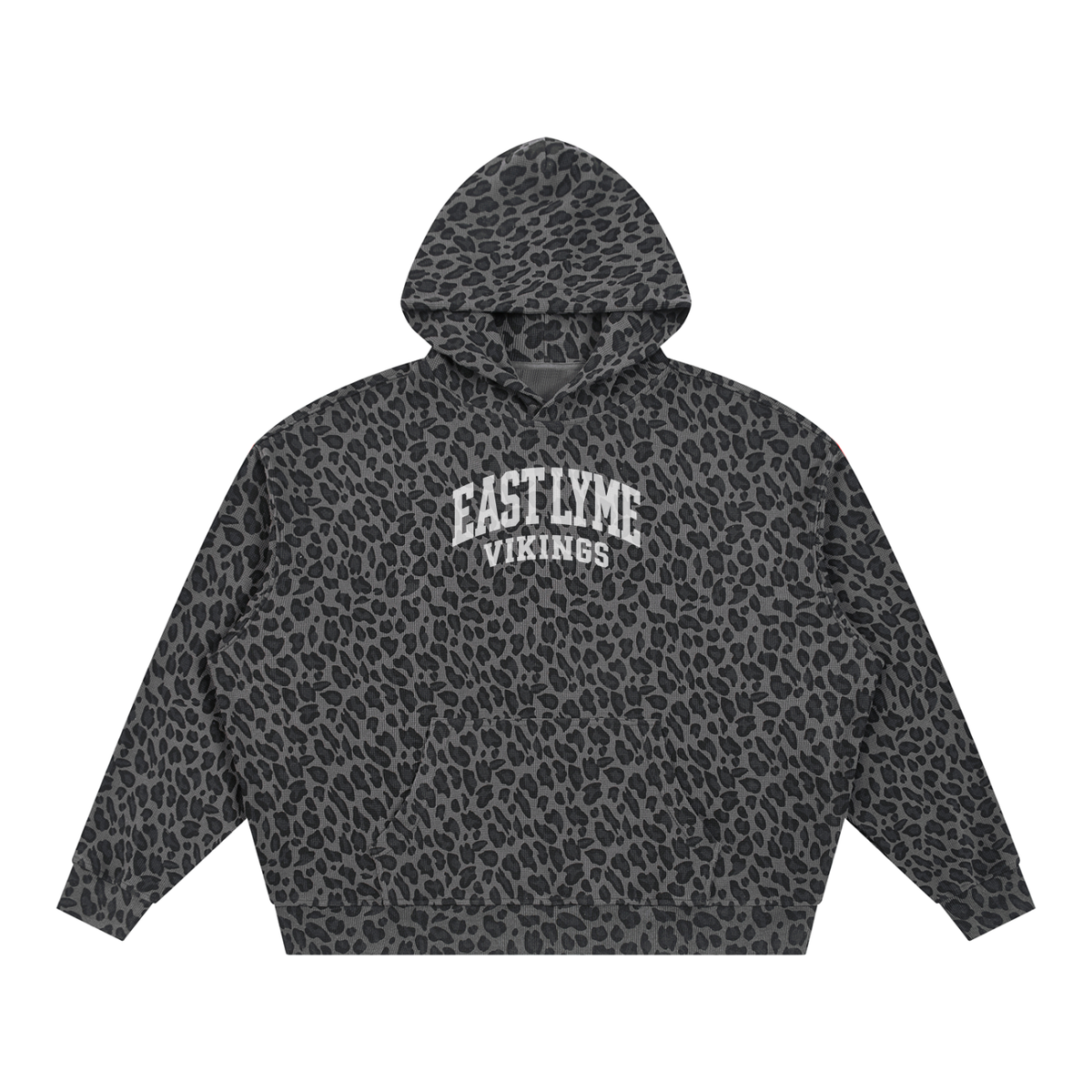 East Lyme Unisex Boxy Leopard Print Hoodie