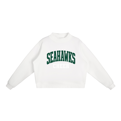 Basic 1 Seahawks Essential Fleece Mock-Neck Crew Sweatshirt (printed)