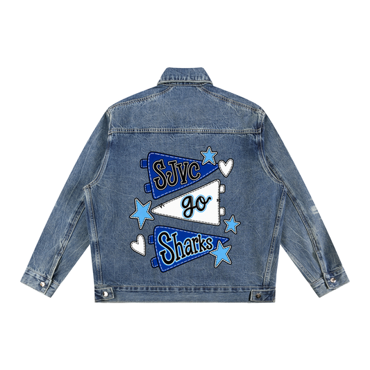 Lets Go Saint James Vintage Wash Zip Up Denim Jacket