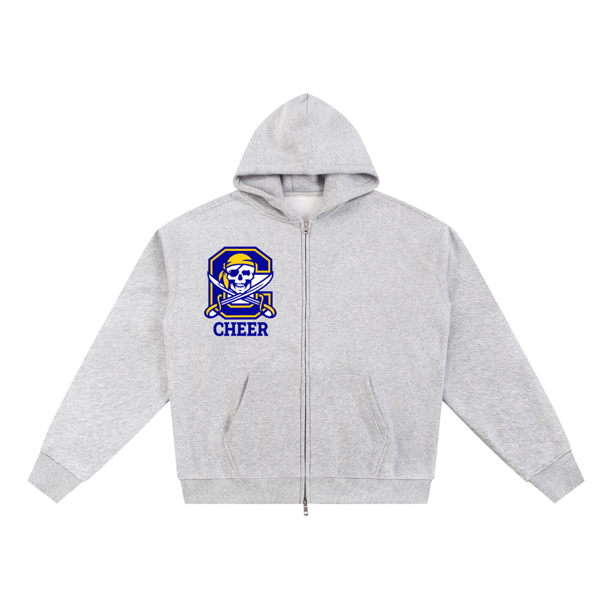 Simple Cyprus Essential Fleece Zip-Through Hoodie