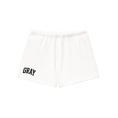 Gray Black Polka Essential Fleece Drawstring Sweatshorts