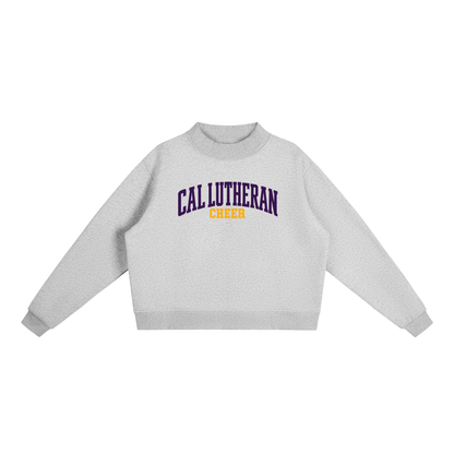 Essential Fleece Mock-Neck Crew Sweatshirt