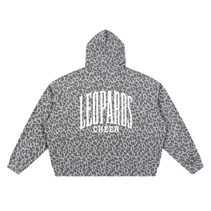 Unisex Leopard Print Full Zip Hoodie