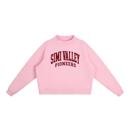 Basic 2 Simi Valley Essential Fleece Mock-Neck Crew Sweatshirt