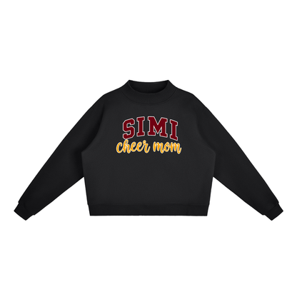 Cheer Mom Simi Valley Essential Fleece Mock-Neck Crew Sweatshirt