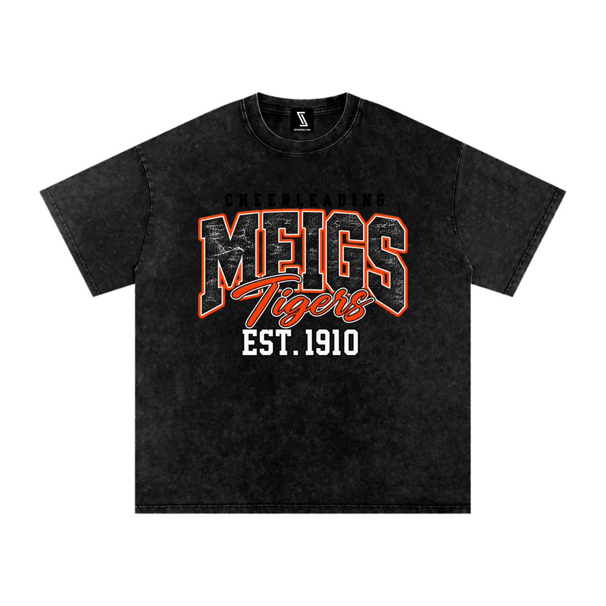 Vintage Meigs County Snow Washed Oversized Cotton T-Shirt