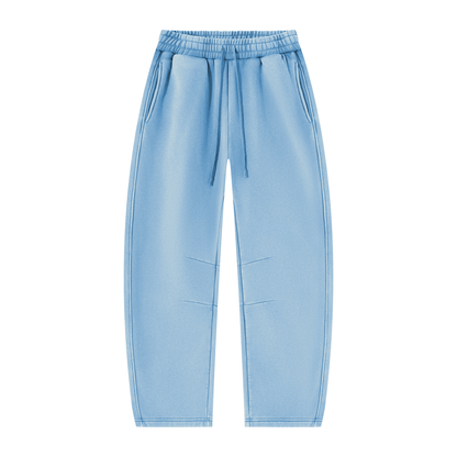 Unisex Vintage Wash Barrel Leg Fleece Sweatpants