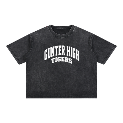 Basic 2 White Gunter Mineral Wash Boxy Cotton T-Shirt