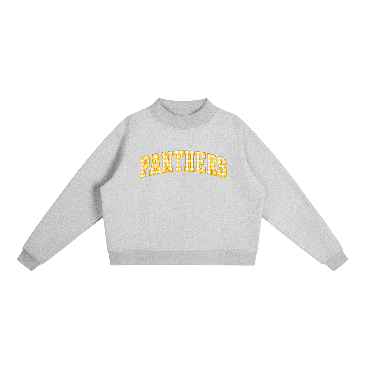 Gingham Fenway Essential Fleece Mock-Neck Crew Sweatshirt (printed)