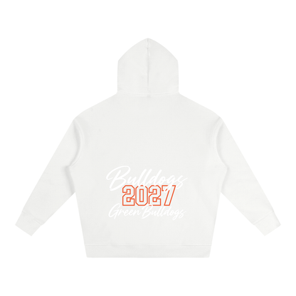 Cursive Front Green Bulldogs Oversize Fleeced Hoodie