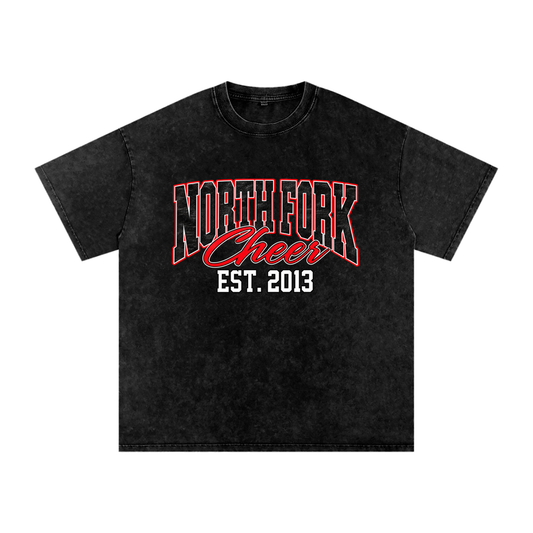 Vintage North Fork Snow Washed Oversized Cotton T-Shirt