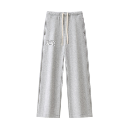 Gray White polka Women's Straight Leg Fleece Sweatpants