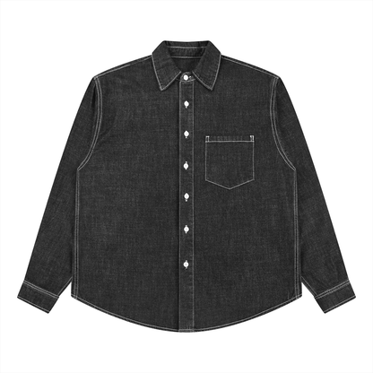 Unisex Vintage Wash Denim Jacket