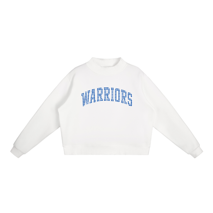 Gingham Taylorsville Essential Fleece Mock-Neck Crew Sweatshirt
