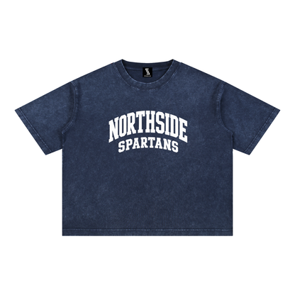 Basic 2 White Northside Mineral Wash Boxy Cotton T-Shirt