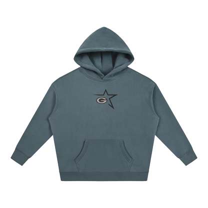 Vector Star Front Green Bulldogs Oversize Fleeced Hoodie