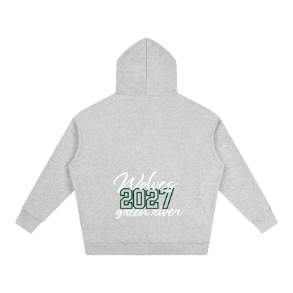 Cursive Front Green River Oversize Fleeced Hoodie