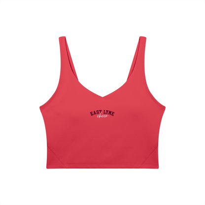 Cursive East Lyme Women's V-Neck Yoga Sports Bra