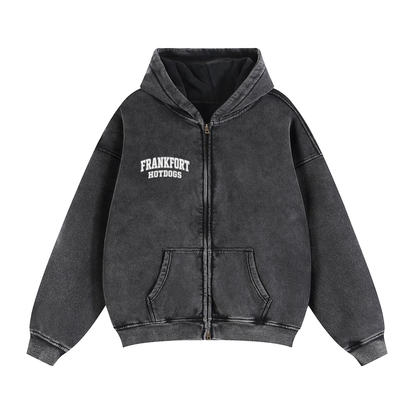 Zip-Through Boxy Fleece Hoodie