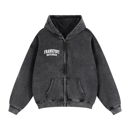 Zip-Through Boxy Fleece Hoodie