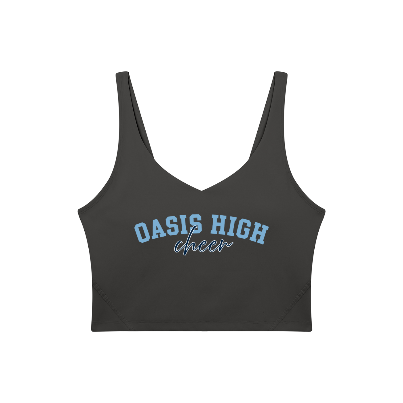 Cursive Oasis Women's V-Neck Yoga Sports Bra