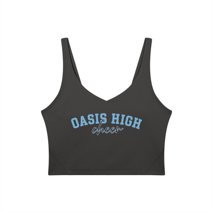 Cursive Oasis Women's V-Neck Yoga Sports Bra