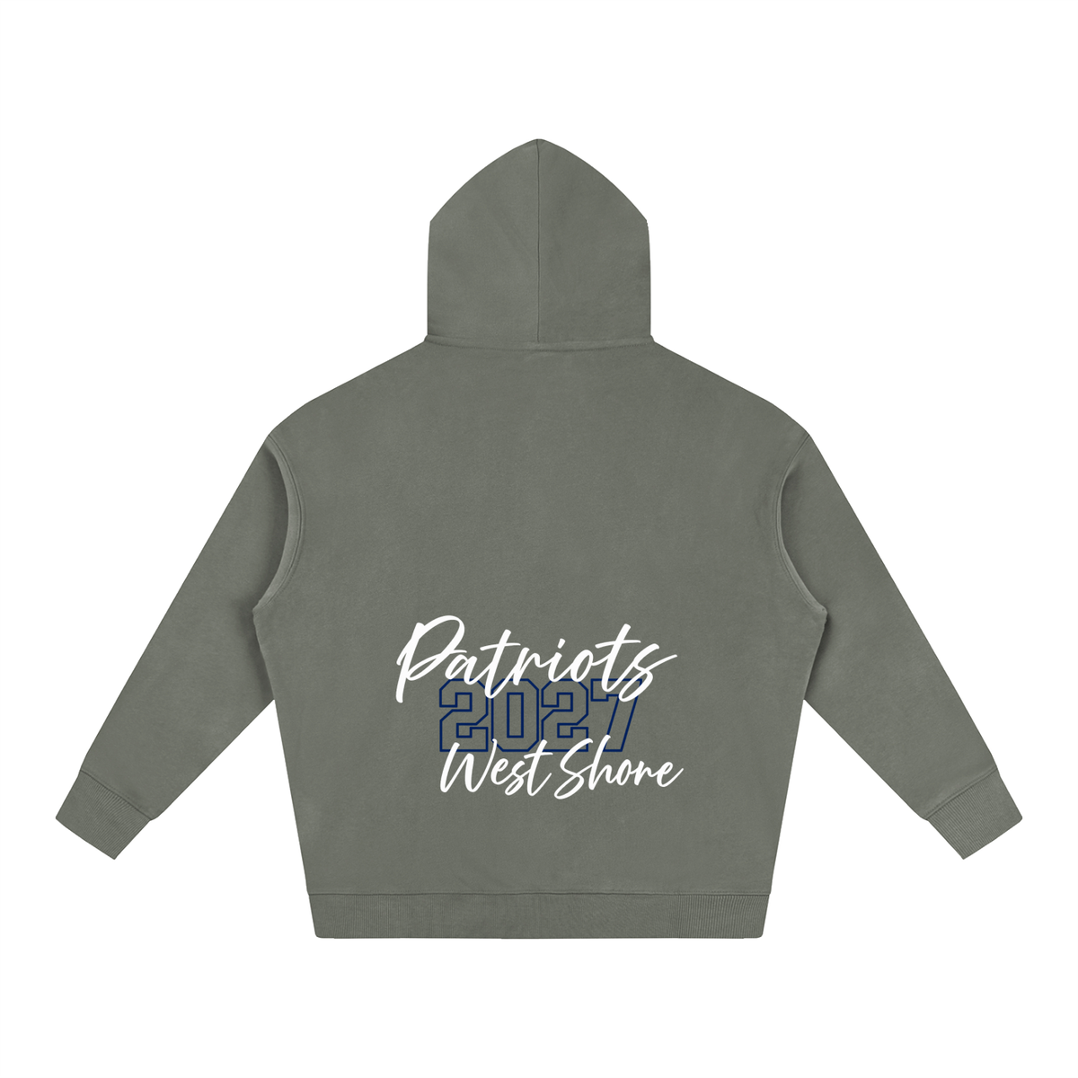 Cursive Front West Shore Oversize Fleeced Hoodie