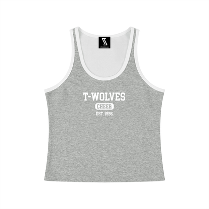 Women's Color Block Cropped Tank Top