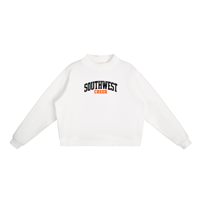 Essential Fleece Mock-Neck Crew Sweatshirt